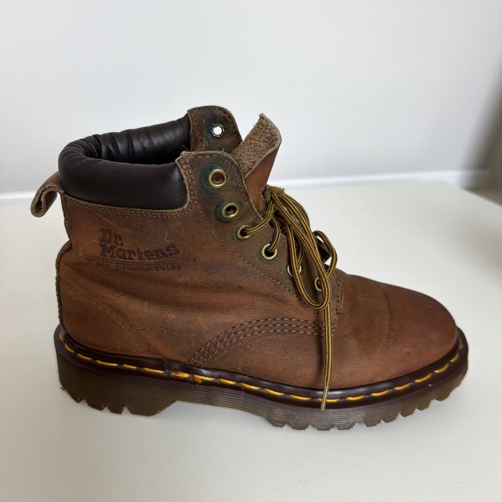 Vtg Dr. Martens 939 Ben Crazy Horse Brown Leather Combat Men's Boots UK 5 US 6